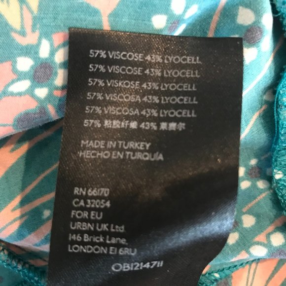 Free People Teal Floral Mini Dress - Picture 11 of 11